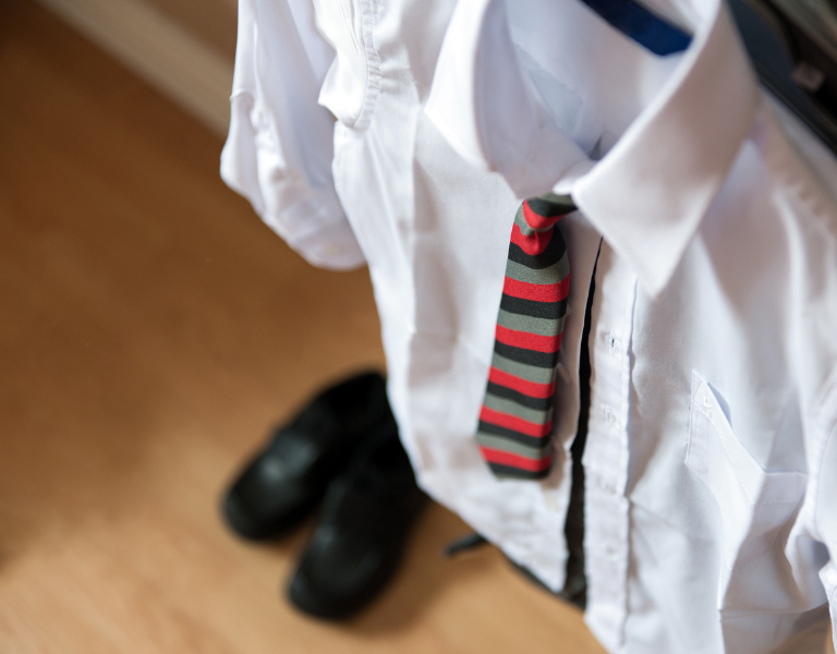 A stockshot of school uniforms