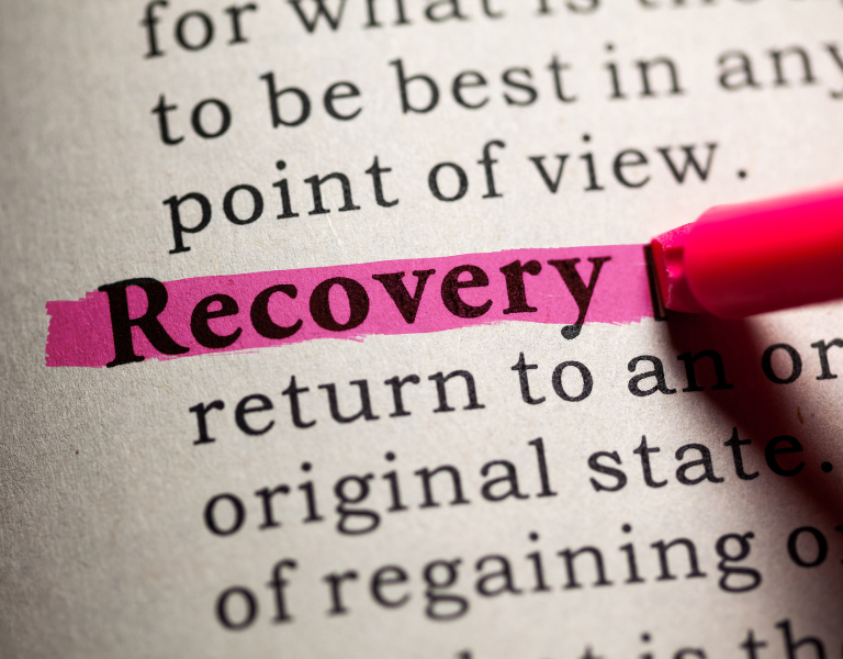 The word 'recovery' being highlighted