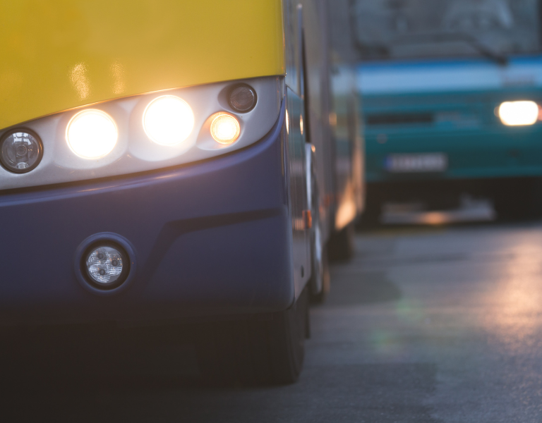 A stock image of night bus services.