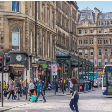 A stock image showing Glasgow city centre
